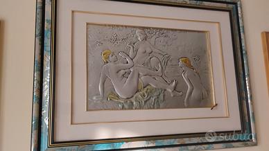 quadro su lastra d'argento  60x80