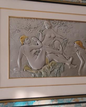 quadro su lastra d'argento  60x80