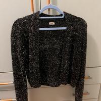 Golfino nero brillantinato perfetto per feste