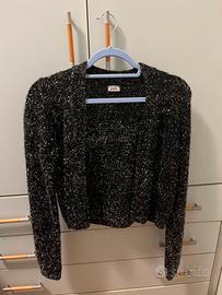 Golfino nero brillantinato perfetto per feste