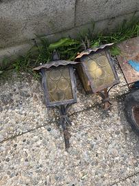 Coppia Lanterne Esterne Vintage – Ferro Battuto e 