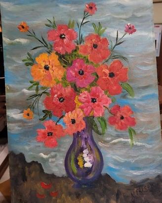 Nazareno Fregosi olio su cartoncino.