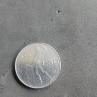 MONETA 50 Lire Vulcano 1966 - Repubblica Ita SPL