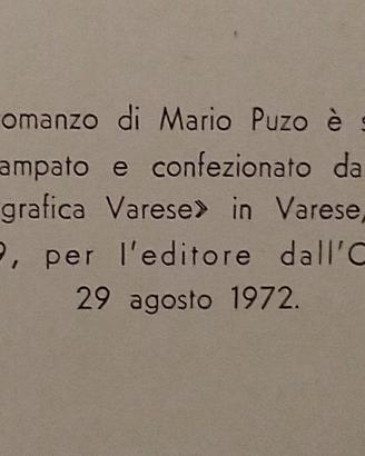 Libro Retrò/Vintage 1972 " il  Padrino "
