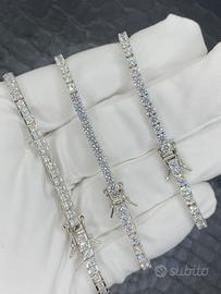 Bracciale Tennis oro bianco e Diamanti