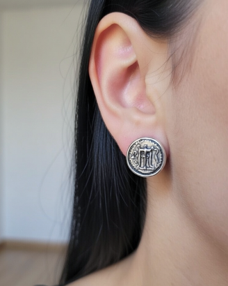 Orecchini Moneta Gerardo Sacco Argento 925