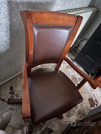 Poltrona legno per scrivania