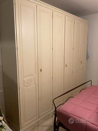 Armadio legno massello 6 ante avorio Maggioni