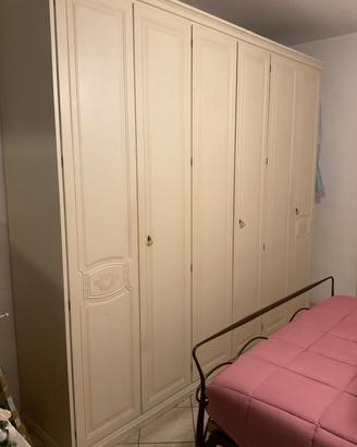 Armadio legno massello 6 ante avorio Maggioni