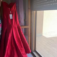 Abito sposa cerimonia rosso sirena