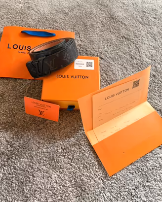 cintura Louis Vuitton nera 120 cm