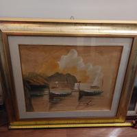 Quadro dipinto con cornice