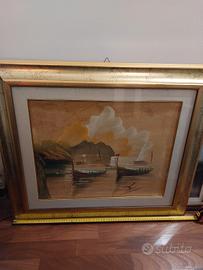 Quadro dipinto con cornice