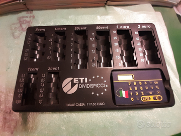 Vassoio separa monete, in plastica