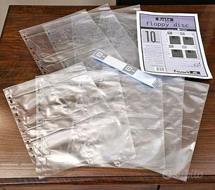 BUSTE PORTA FLOPPY DISC 3.5” NUOVE CON CARTONCINI