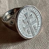 Anello Alcozer arg. 925 "Morte aeterna libera nos"