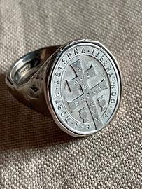 Anello Alcozer arg. 925 "Morte aeterna libera nos"
