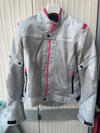 Giacca moto Acerbis Ramsey Vented grigia/fucsia