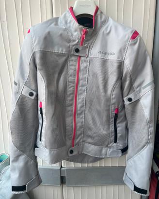 Giacca moto Acerbis Ramsey Vented grigia/fucsia