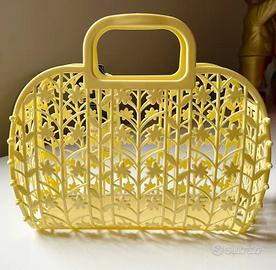 Retro Vintage Borsa Gialla da Bambina o Donna