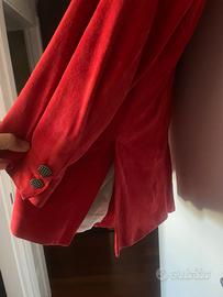 Giacca in pelle scamosciata daino