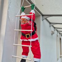 Addobbo Babbo natale sulla scala