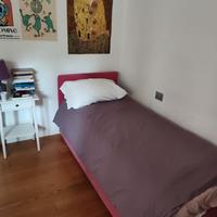 Letto Twils con testiera imbottita con 2 materassi