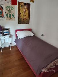 Letto Twils con testiera imbottita con 2 materassi