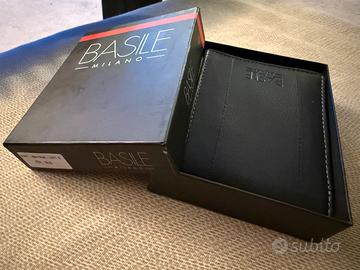 Portafoglio Uomo Vera Pelle blu Antonio Basile12cm