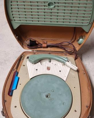 giradischi philips Phonokoffer FUNZIONANTE 