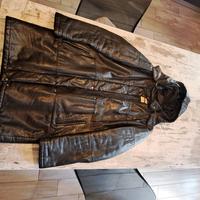 giacca vera pelle tg 42 con cappuccio staccabile