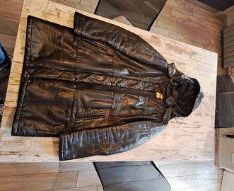 giacca vera pelle tg 42 con cappuccio staccabile