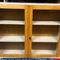 Vetrina espositore in legno e vetro con chiave