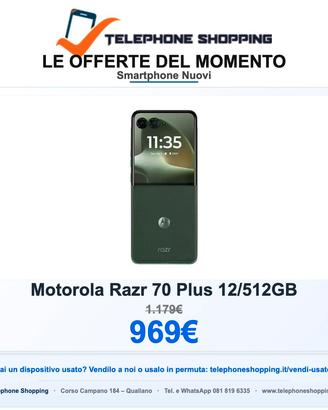 Motorola Razr 70 Plus 12/512GB Nuovo