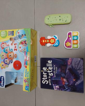 Bowling per bimbi, piano, chitarra, porta spazzola