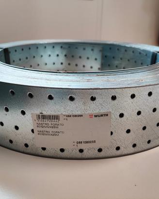 Nastro forato in lamiera zincata WURTH 80x2mm 25 M