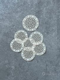 Set centrini di pizzo di Cantù originale