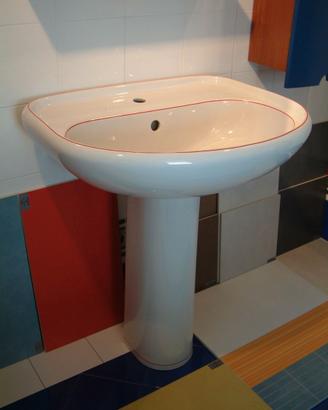 Lavabo con colonna FILO ROSSO