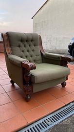 Poltrona Vintage Classica con Struttura in Legno I