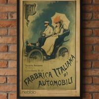 Manifesto Carpanetto Fiat ed. Nebiolo anni 70