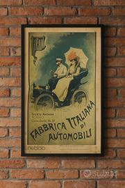 Manifesto Carpanetto Fiat ed. Nebiolo anni 70