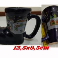 vaso stivale natalizio e piatto natalizio 36 cm