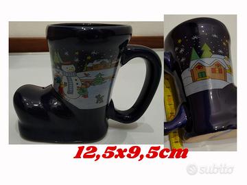 vaso stivale natalizio e piatto natalizio 36 cm