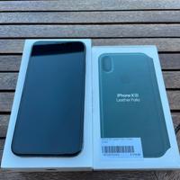 iPhone X 64 GB + cover Leather Folio