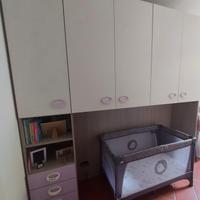 Armadio a ponte con letto singolo