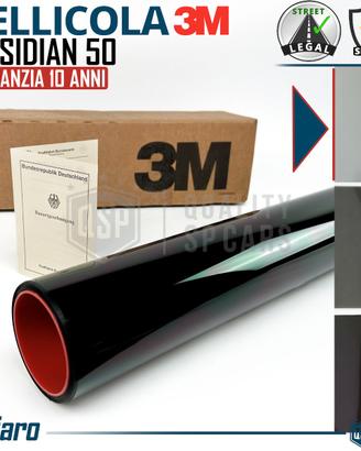 Pellicola Oscurante Vetri Auto 3M Nero Chiaro 1Mt