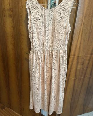 Vestito rosa pizzo Zara