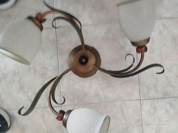 Trittico lampadari vintage