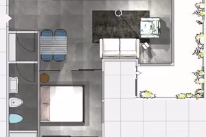 Monolocale arredato con giardino privato (Bodio)