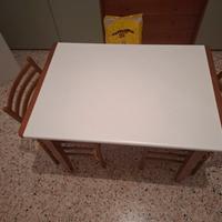 tavolo legno + 2 sedie
